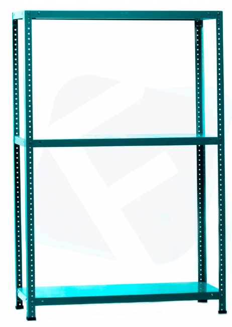 Стеллаж металлический бирюзовый МСФ100 2000x1000x500 3 полки МСФ100 Бирюзовый полочный сборный металлический стеллаж для балкона (до 100 кг на полку)
